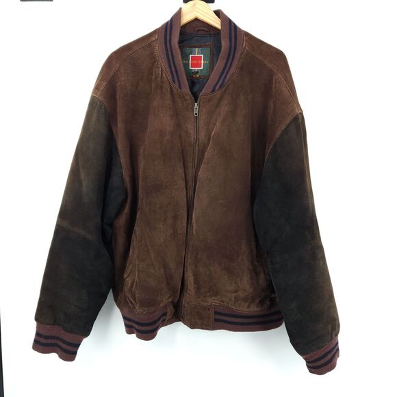 Vintage William Barry Jacket Mens XL Brown Bomber Retro - Picture 1 of 15